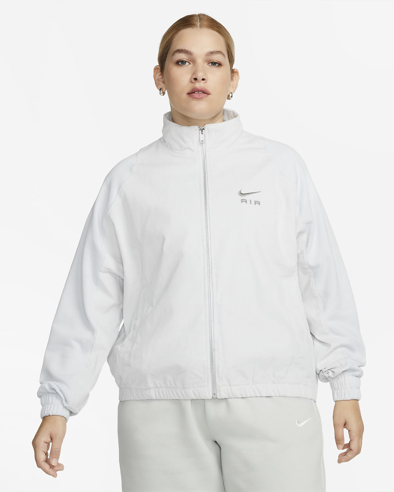 Nike Air Corduroy fleecejack met rits voor dames. Nike BE