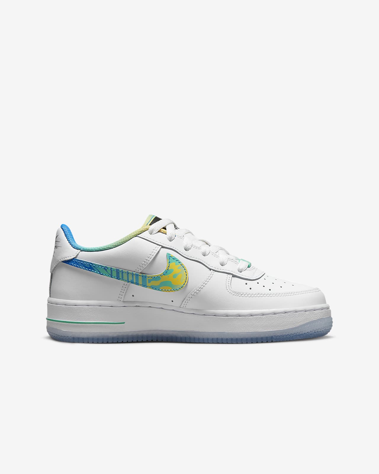 Air Force 1 LV 8 Leather Sneakers in White - Nike Kids