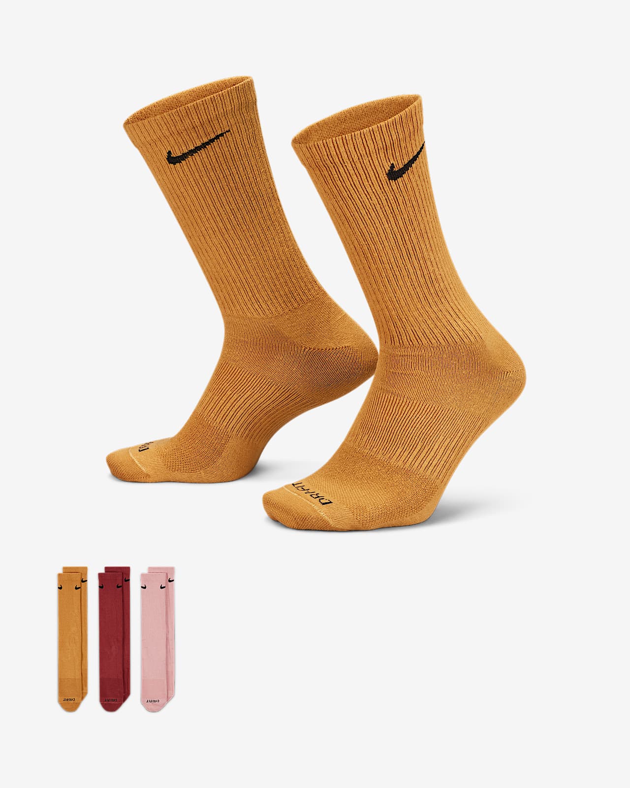 Мужские носки до середины голени для тренинга Nike Everyday Plus  Lightweight (3 пары). Nike RU
