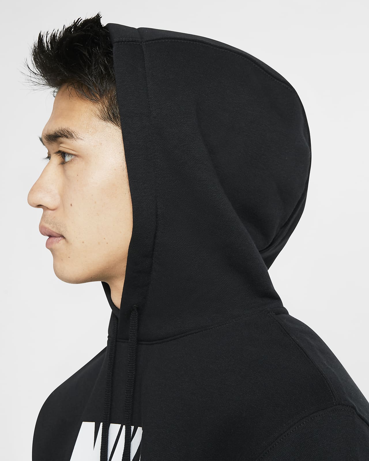 nike men's sportswear club fleece hoodie black