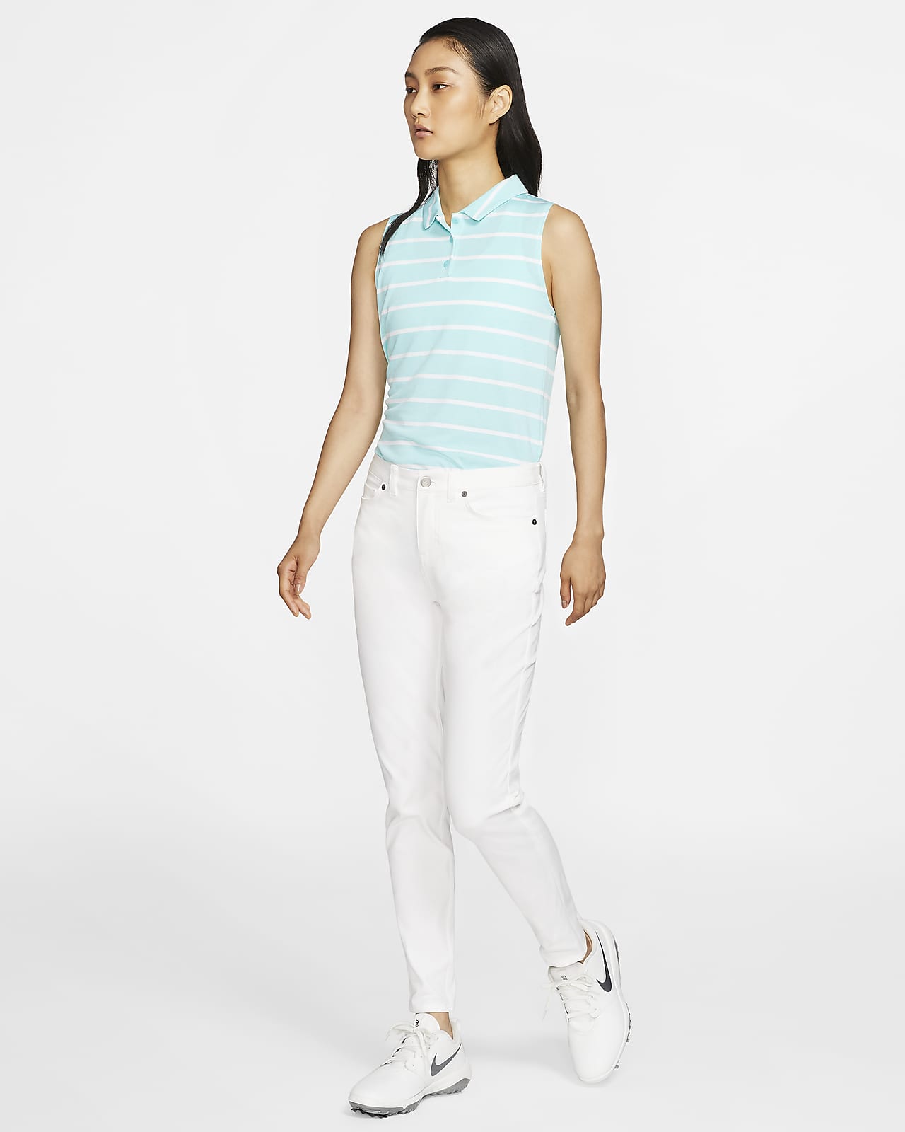Nike Dri Fit Women's Golf Pants Size Medium Light Khaki EUC