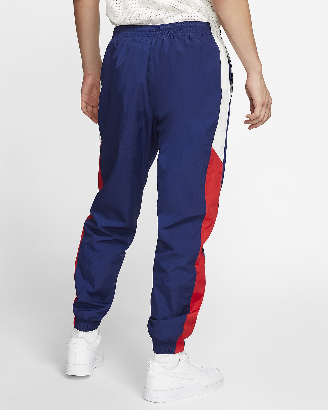 Nike Sportswear Multi Swoosh Red Nylon Track Pants Men's Size: XL