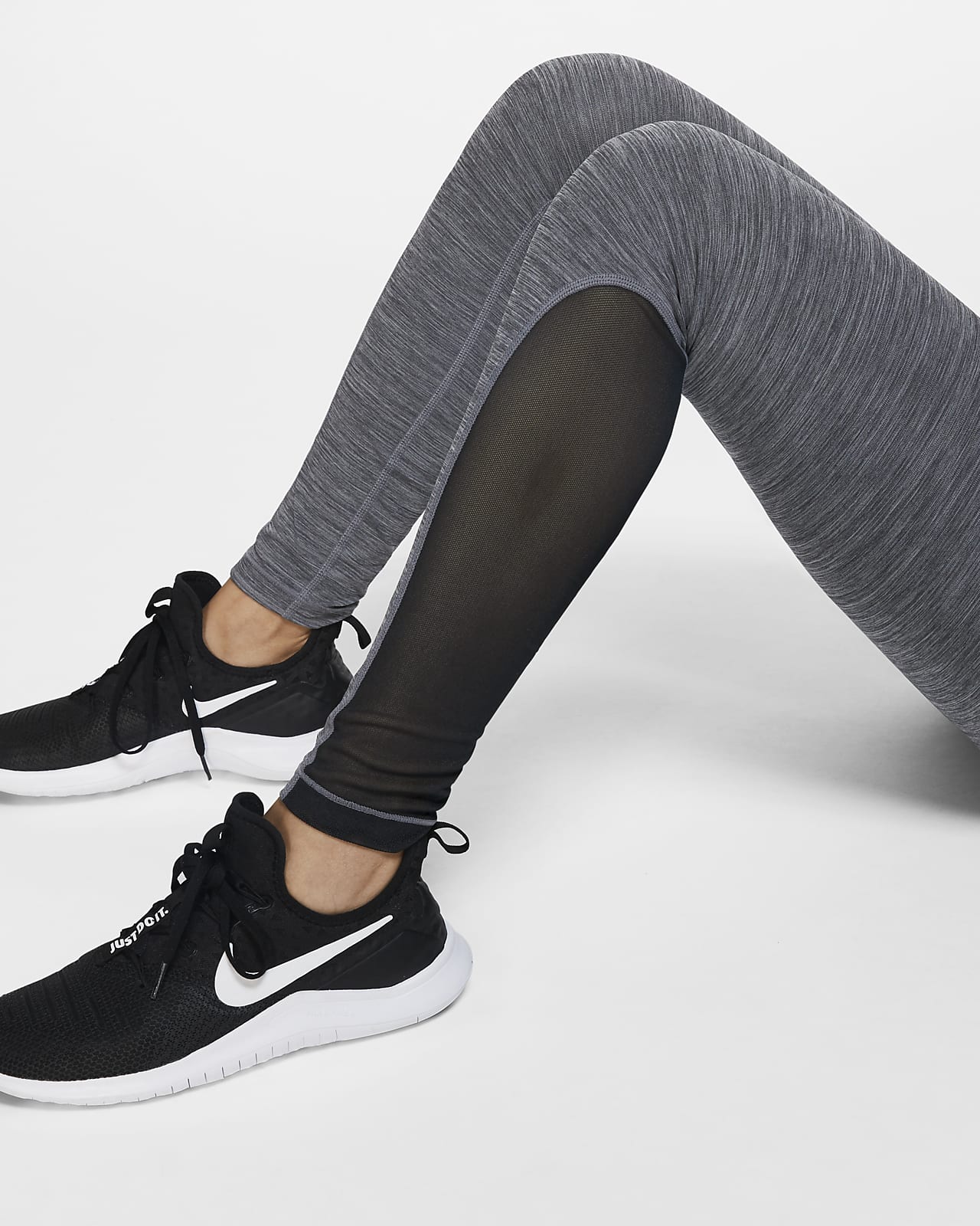 nike pro women's tights grey