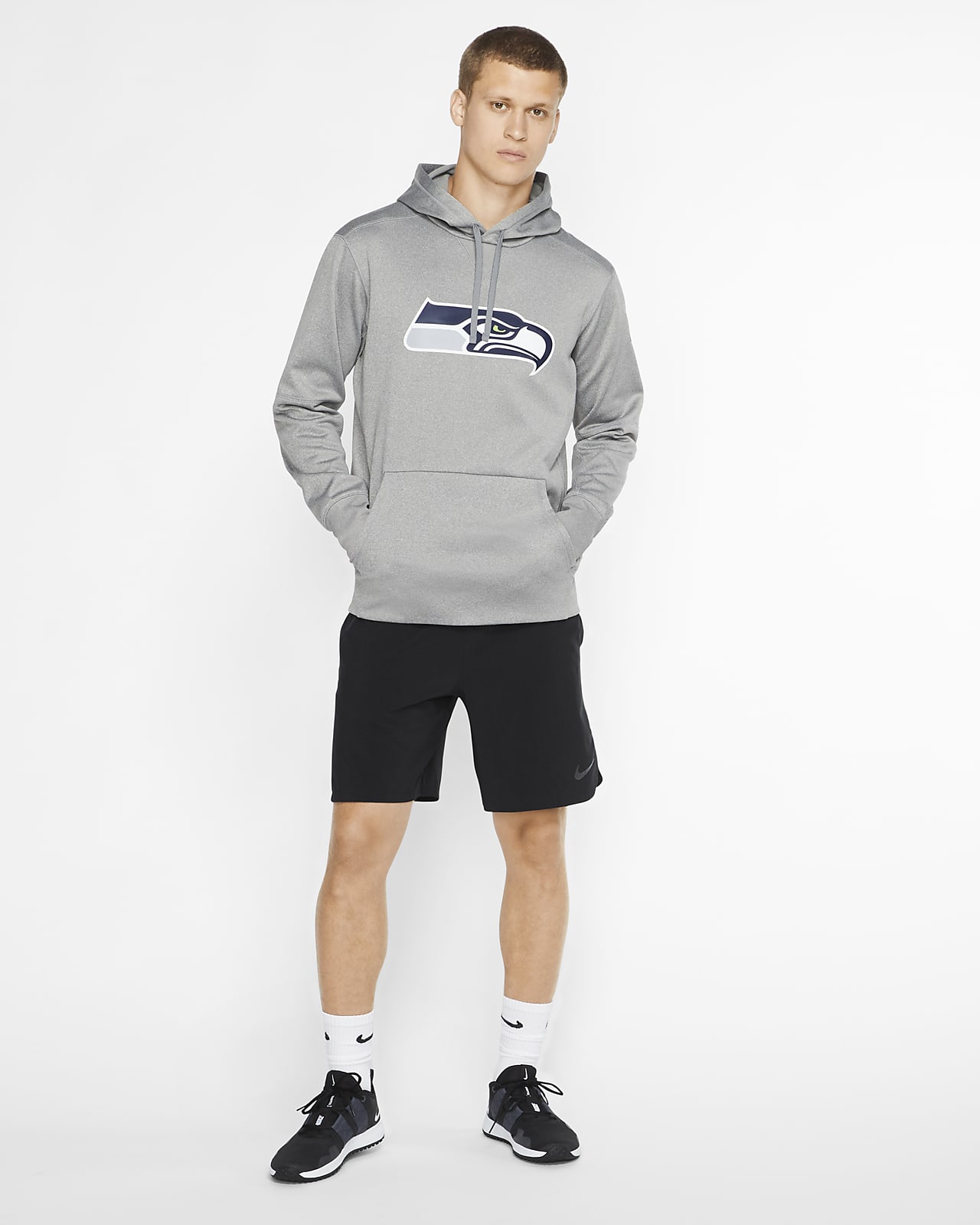 Seattle Seahawks Nike Circuit Logo Essential Performance Pullover Hoodie -  College Navy