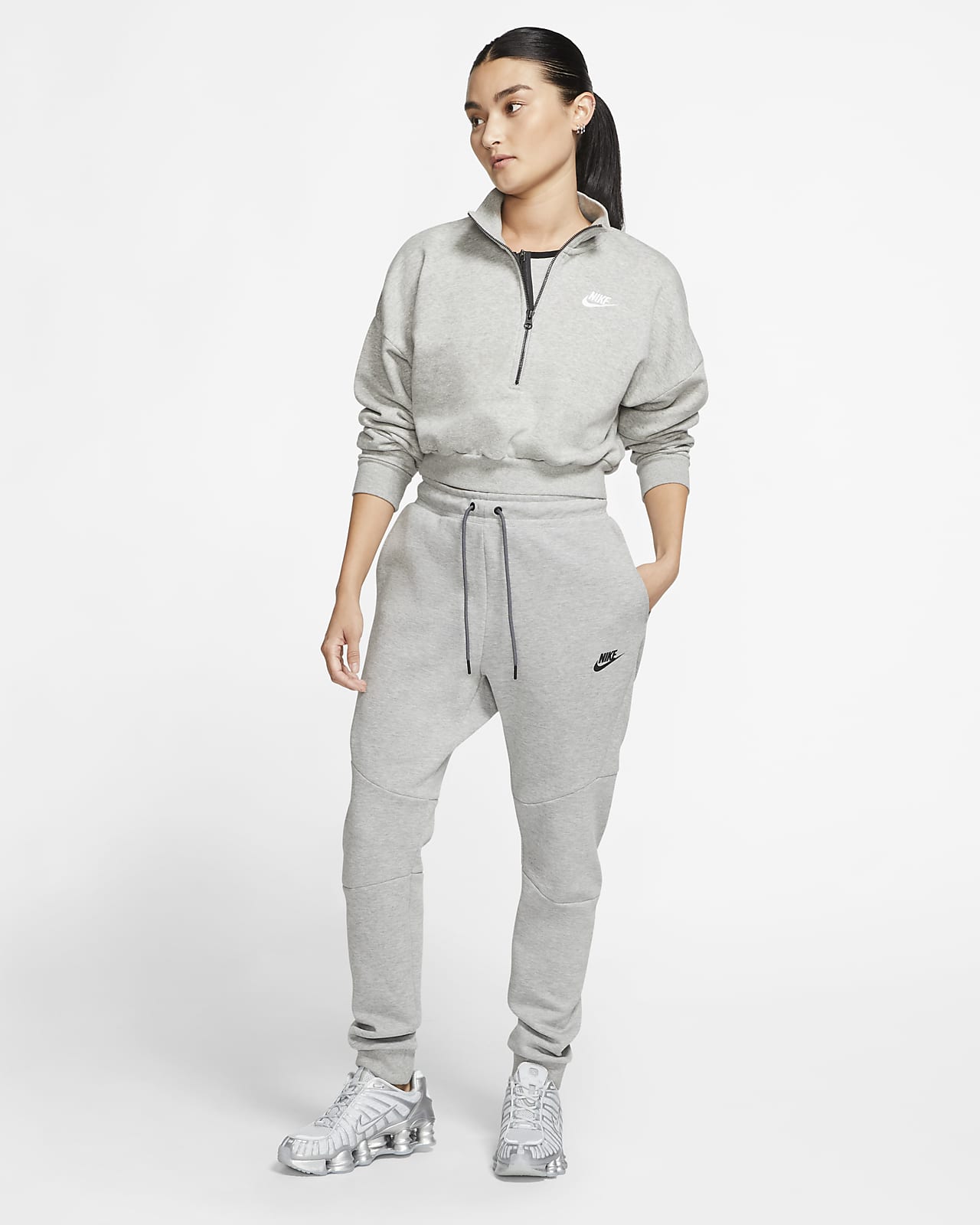 women's nike sportswear essential crop long sleeve top