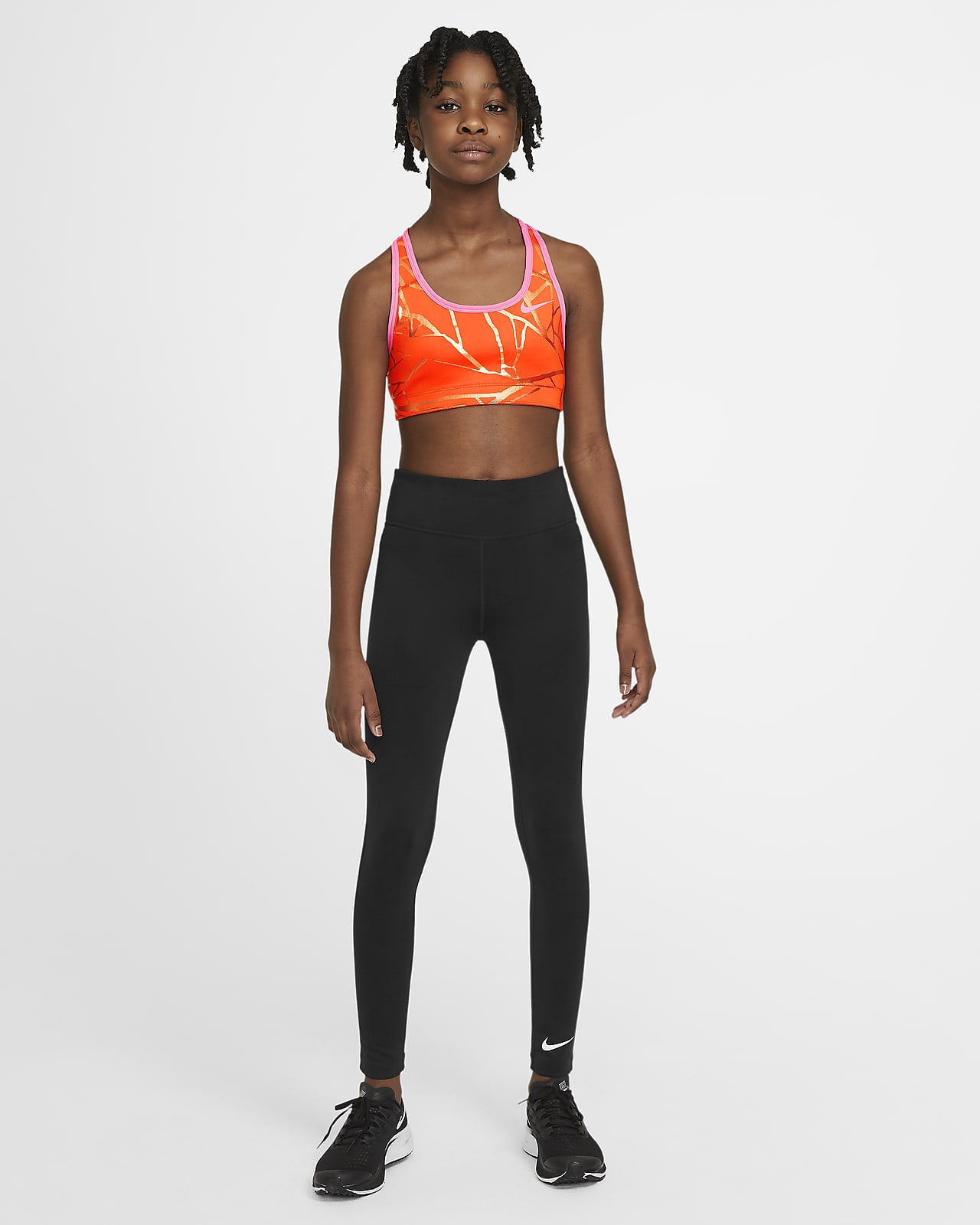 Nike Dri-FIT Swoosh Big Kids' (Girls' Tank Top Sports Bra in White,  FB2264-100 White • Price »