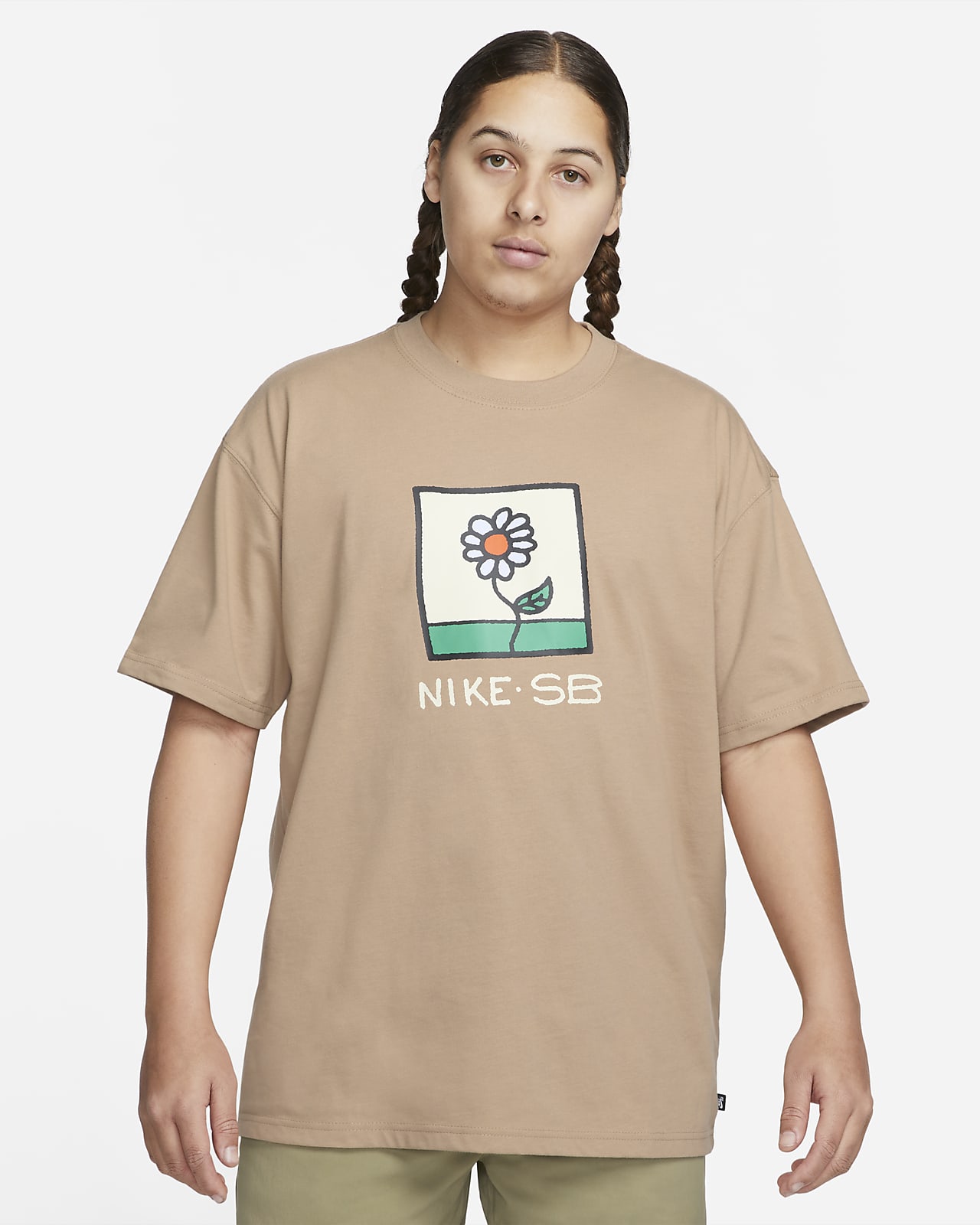 Relaxed Fit Printed T-shirt - Beige/Flower - Men