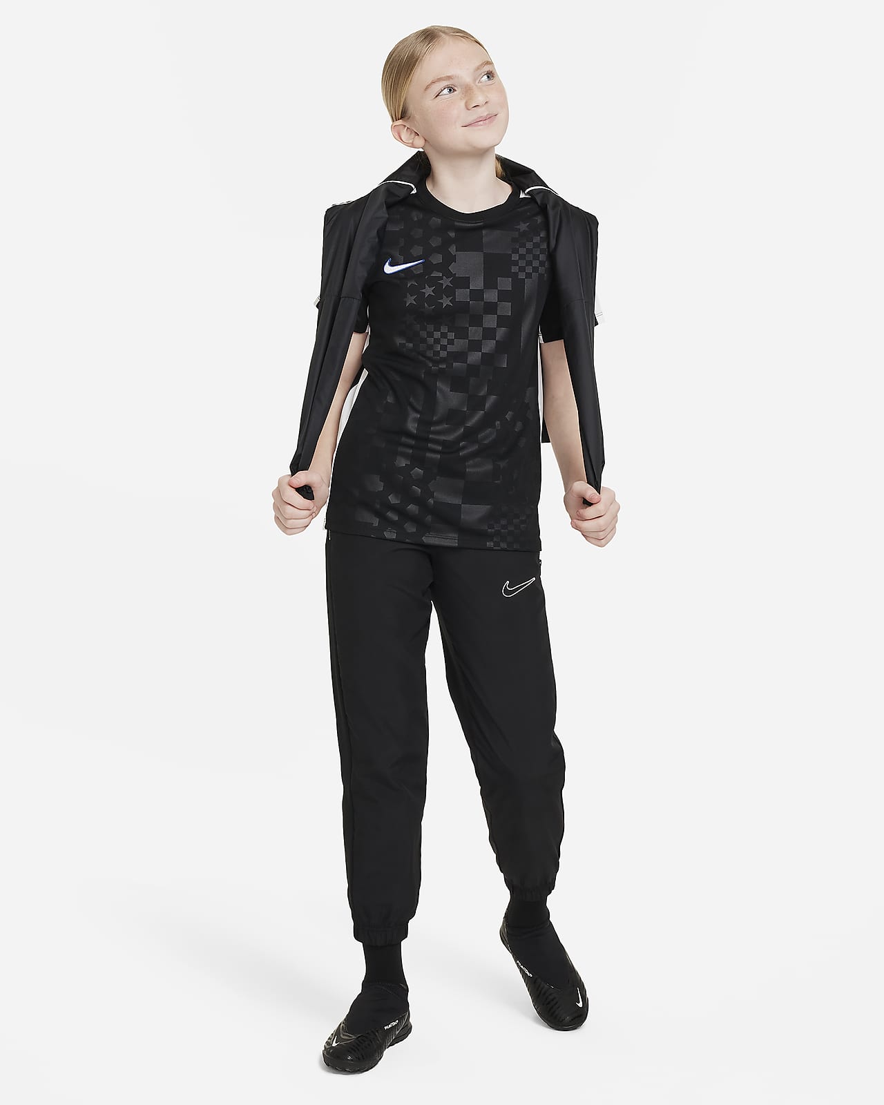 Soccer Kids\' Big Dri-FIT Short-Sleeve Nike Top. Academy