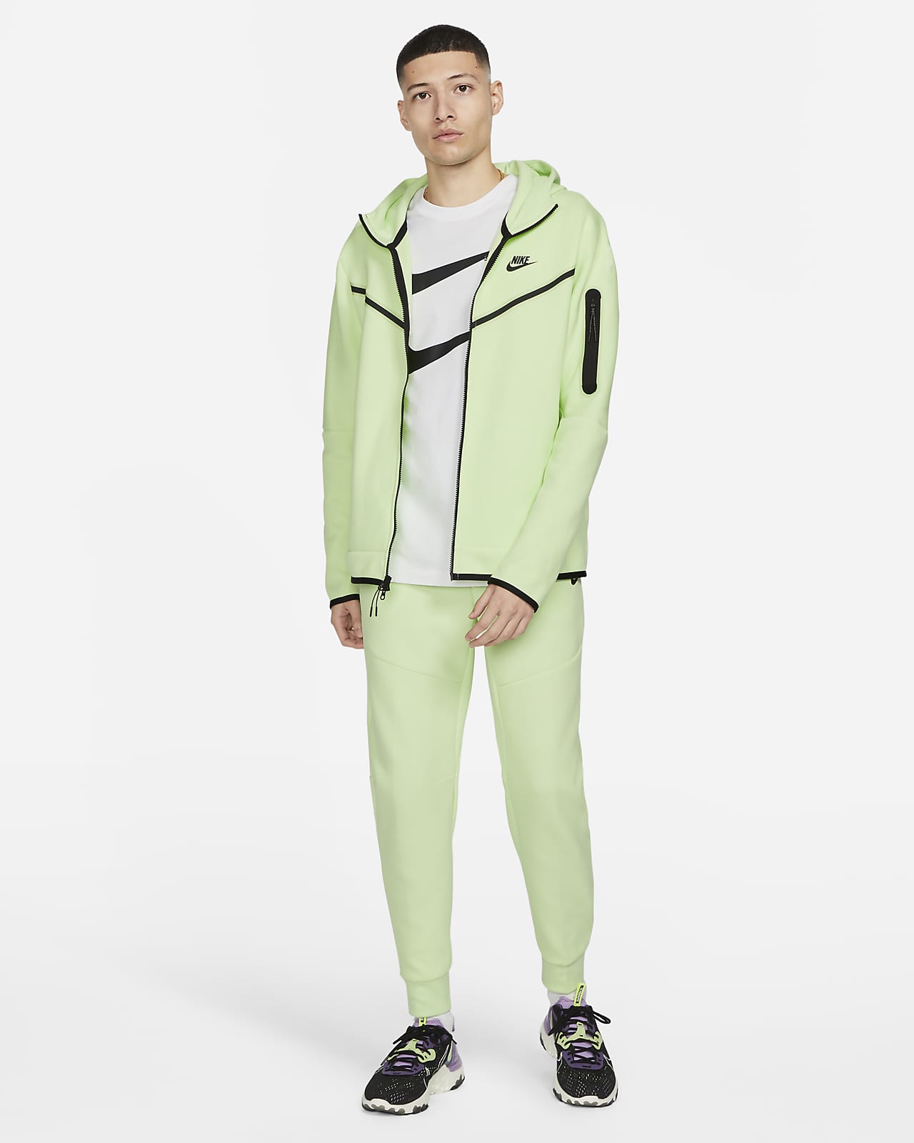 nike tech green hoodie