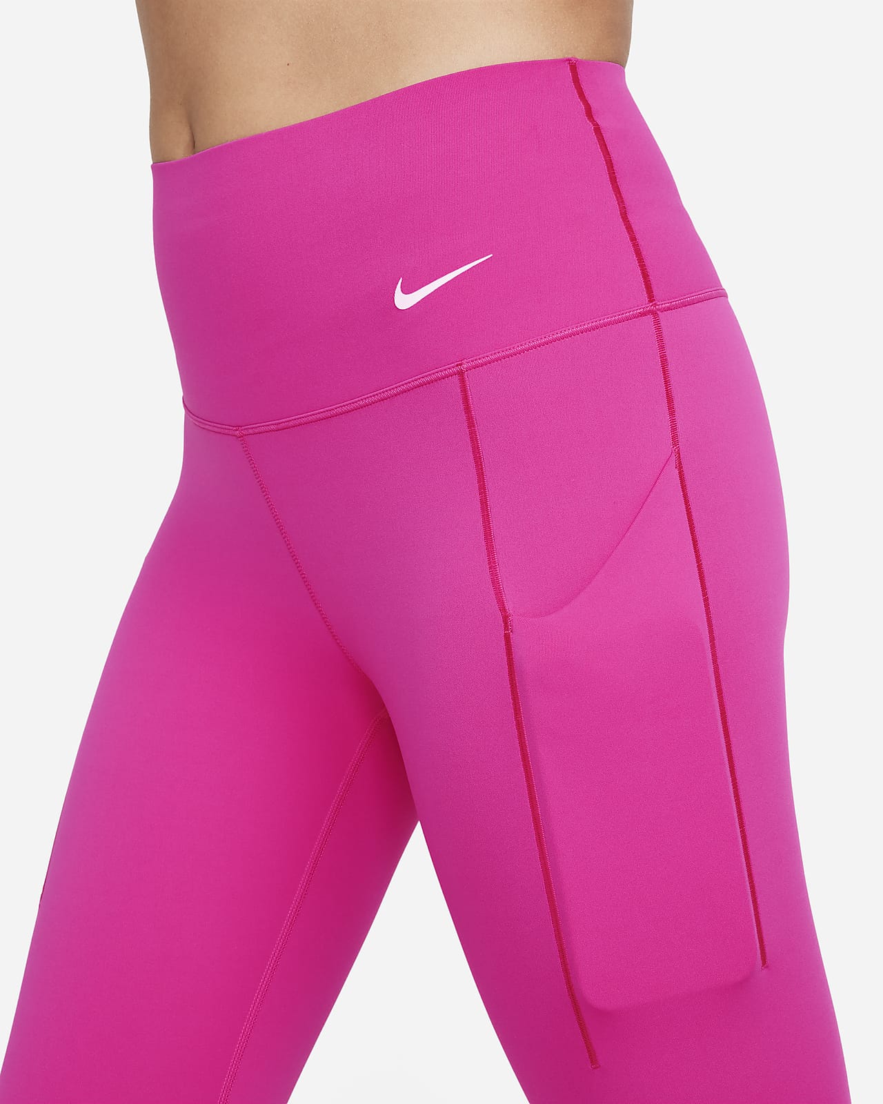 NIKE Women's Dri-FIT Icon Clash Fast 7/8 Running Tight Leggings NWT Pink  SMALL