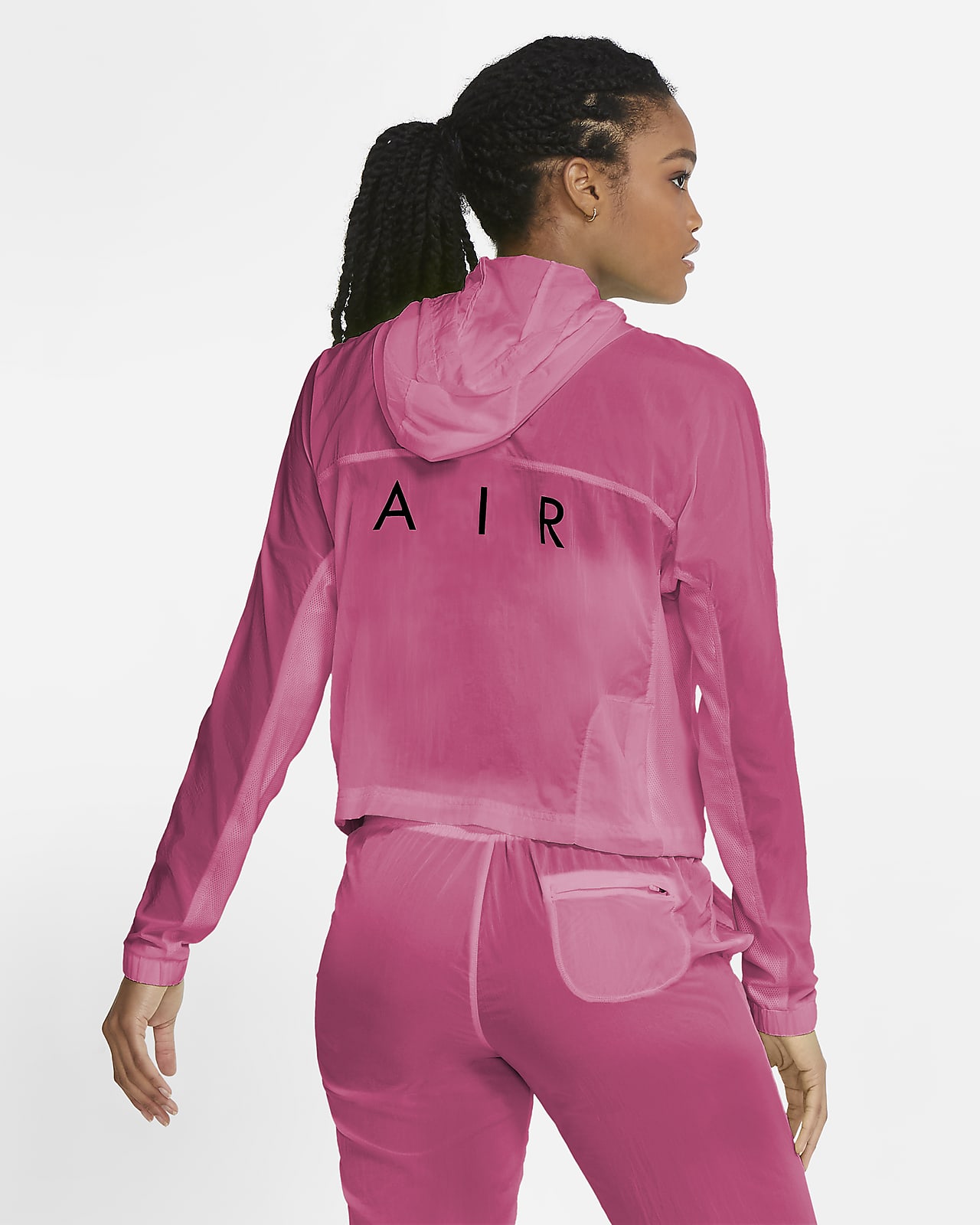 women's hooded running jacket nike air