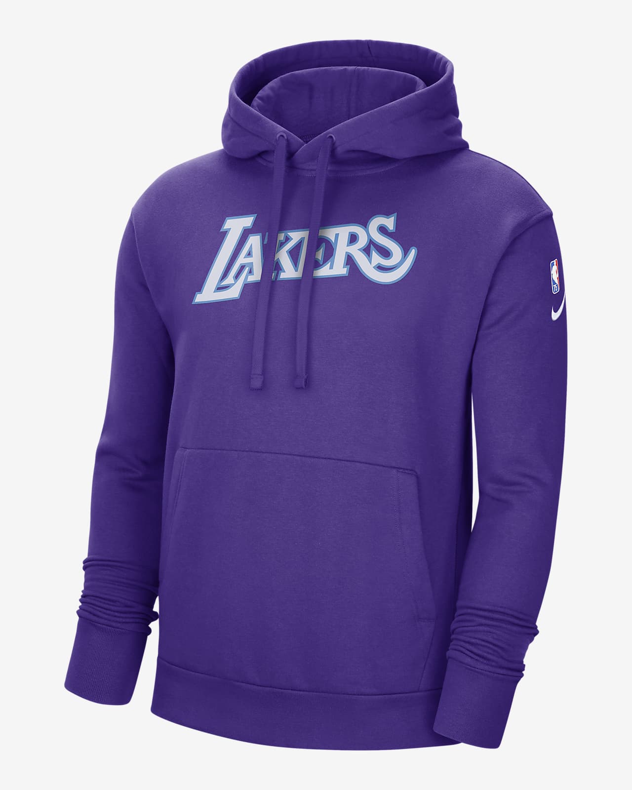 Sudadera con gorro sin cierre de tejido Fleece Nike NBA para hombre Los Angeles Lakers Essential