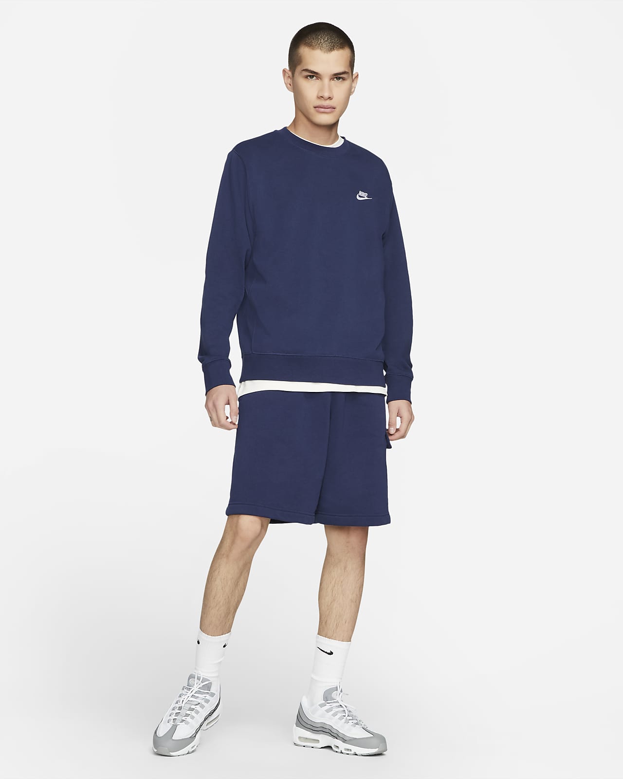 men's french terry crew nike sportswear