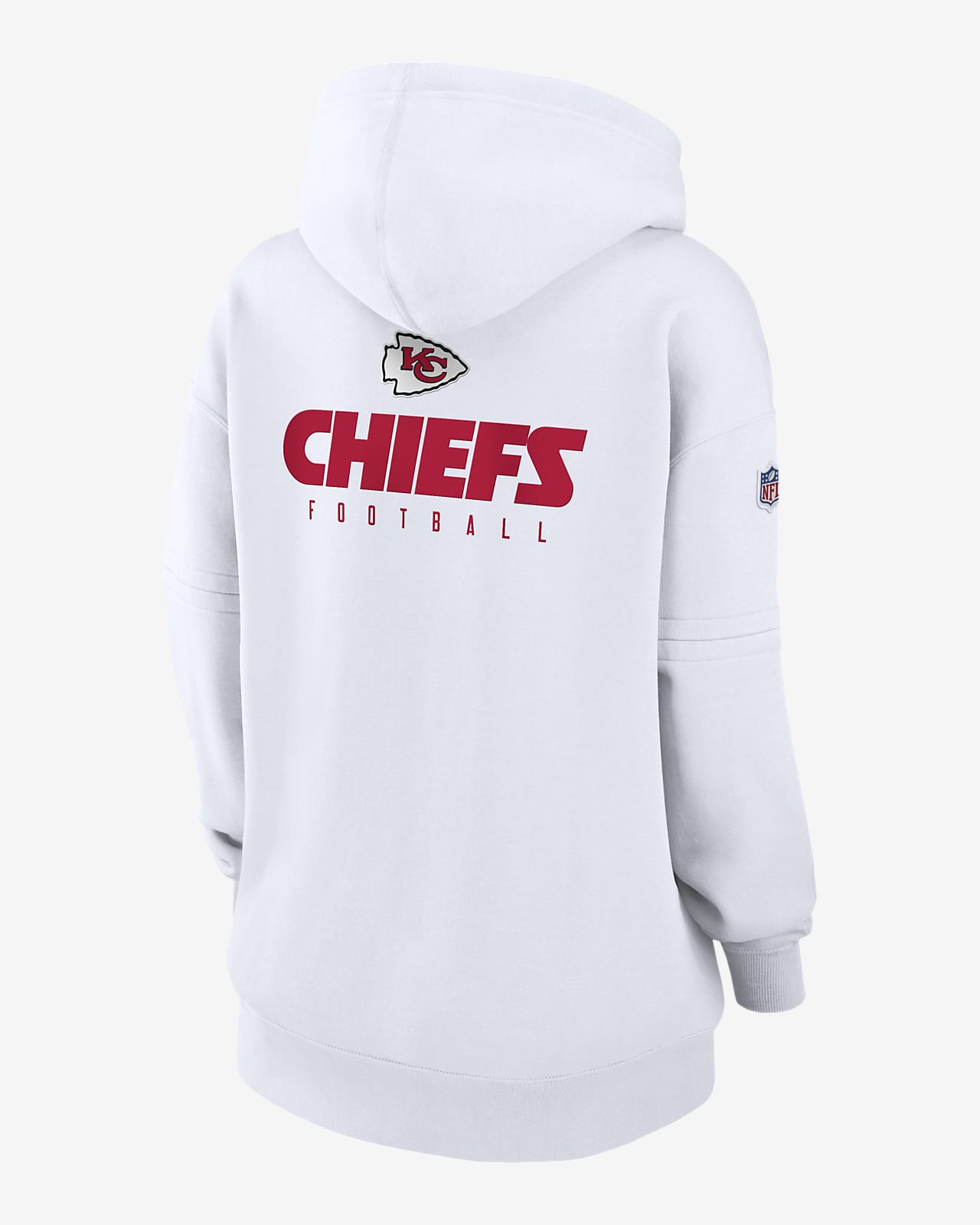 Nike Women's Sideline Club (NFL Kansas City Chiefs) Pullover Hoodie in White, Size: Xs | 00MW10A7G-E7V