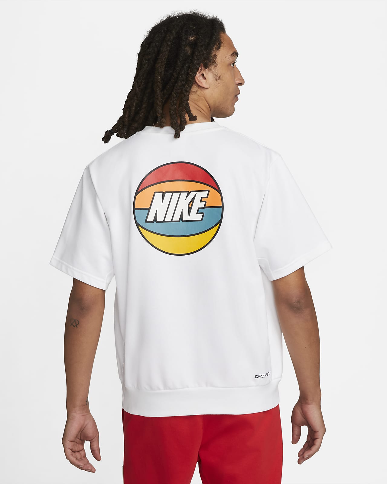 Sudadera de b squetbol de cuello redondo y manga corta para hombre Nike Dri FIT Standard Issue