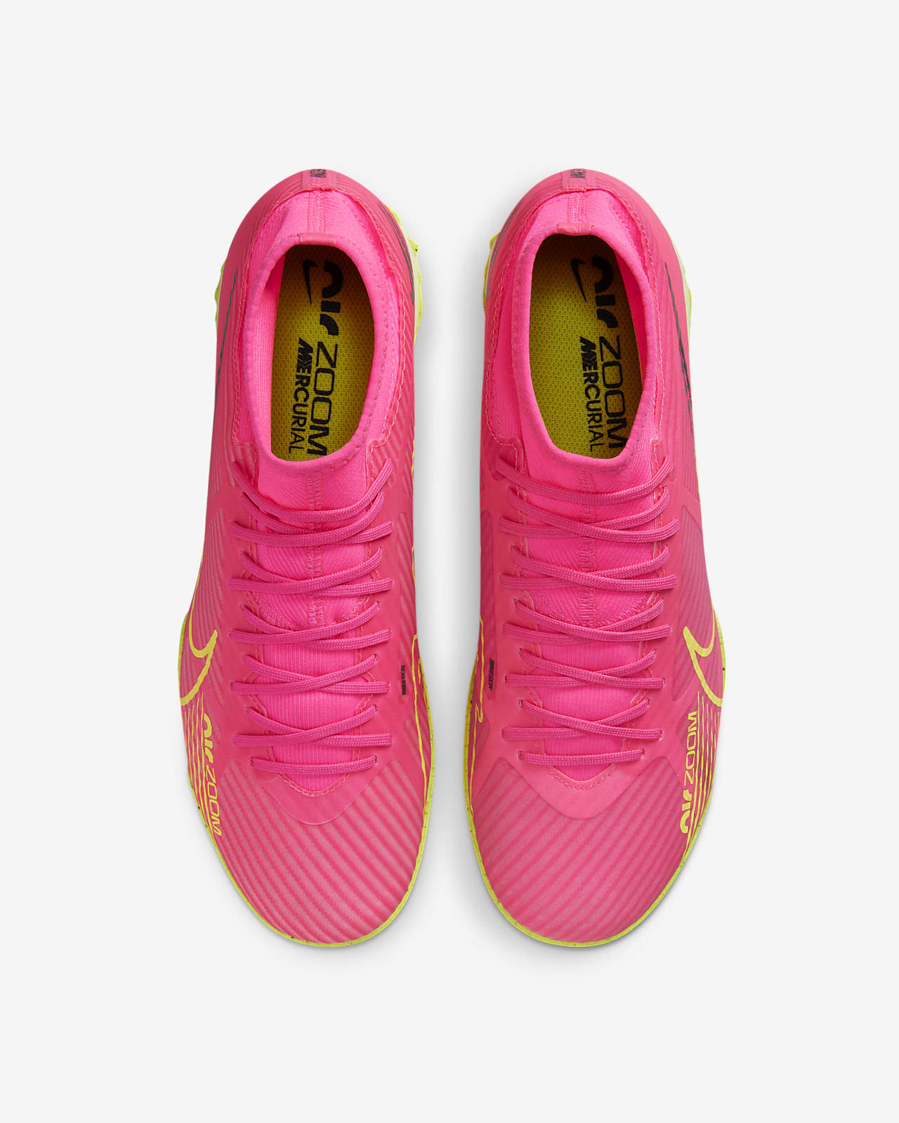 Nike Zoom Superfly 9 Academy Turf Soccer Shoes (Pink Blast/Volt