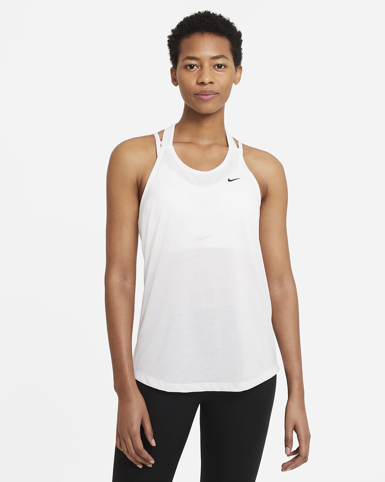 Nike Dri-FIT One Women's Training Tank - Black/White