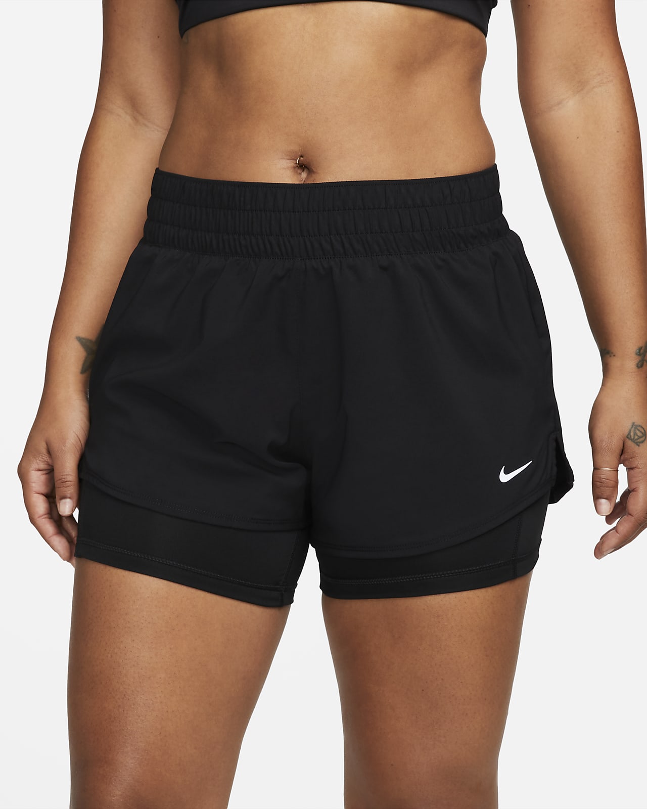 Nike One Women's Dri-FIT Mid-Rise 8cm (approx.) 2-in-1 Shorts. Nike CA