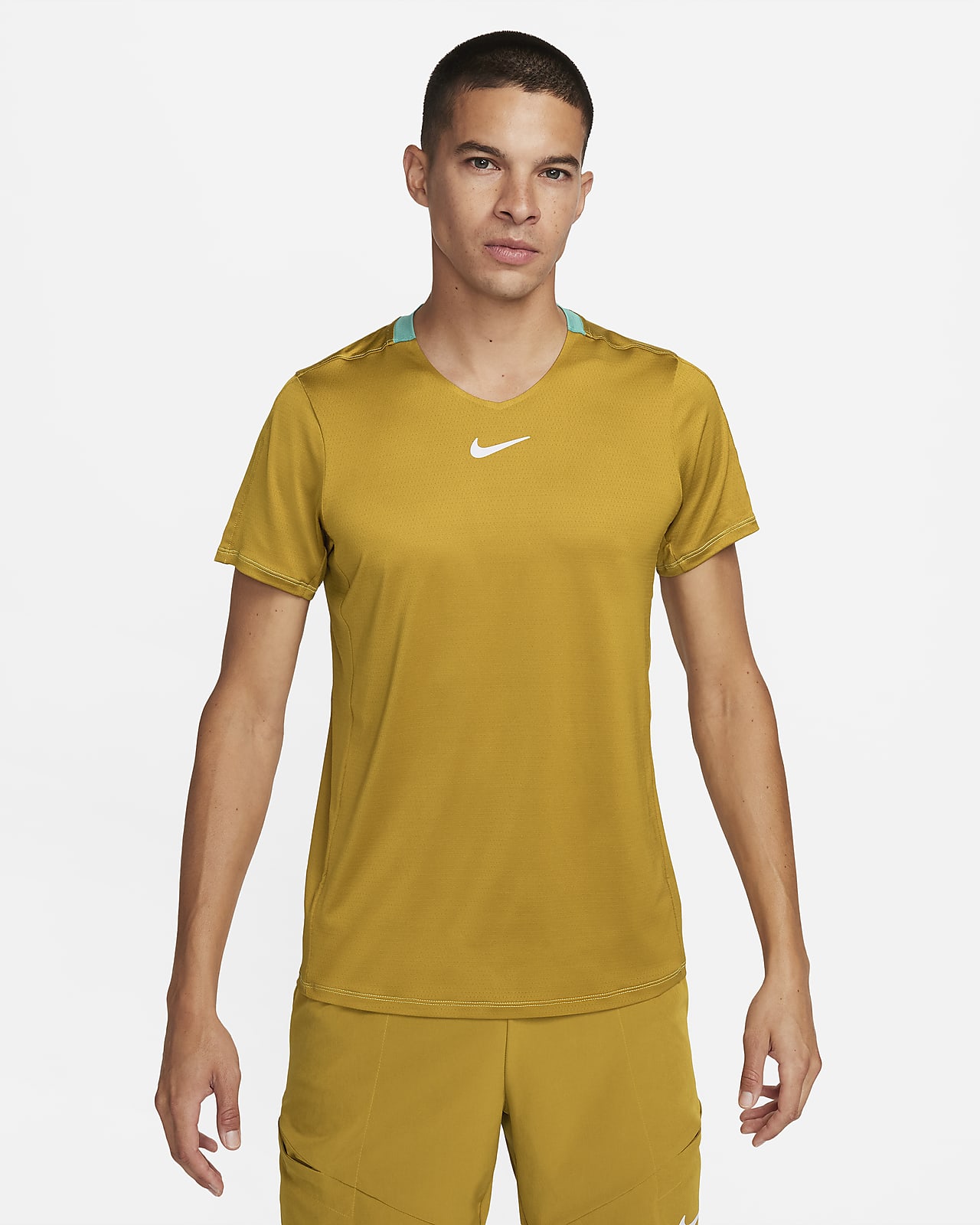 Nike Womens Dri-Fit Yoga T-Shirt Orange L
