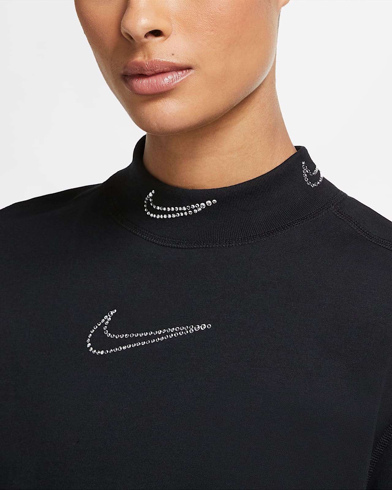 nike cropped long sleeve shirt