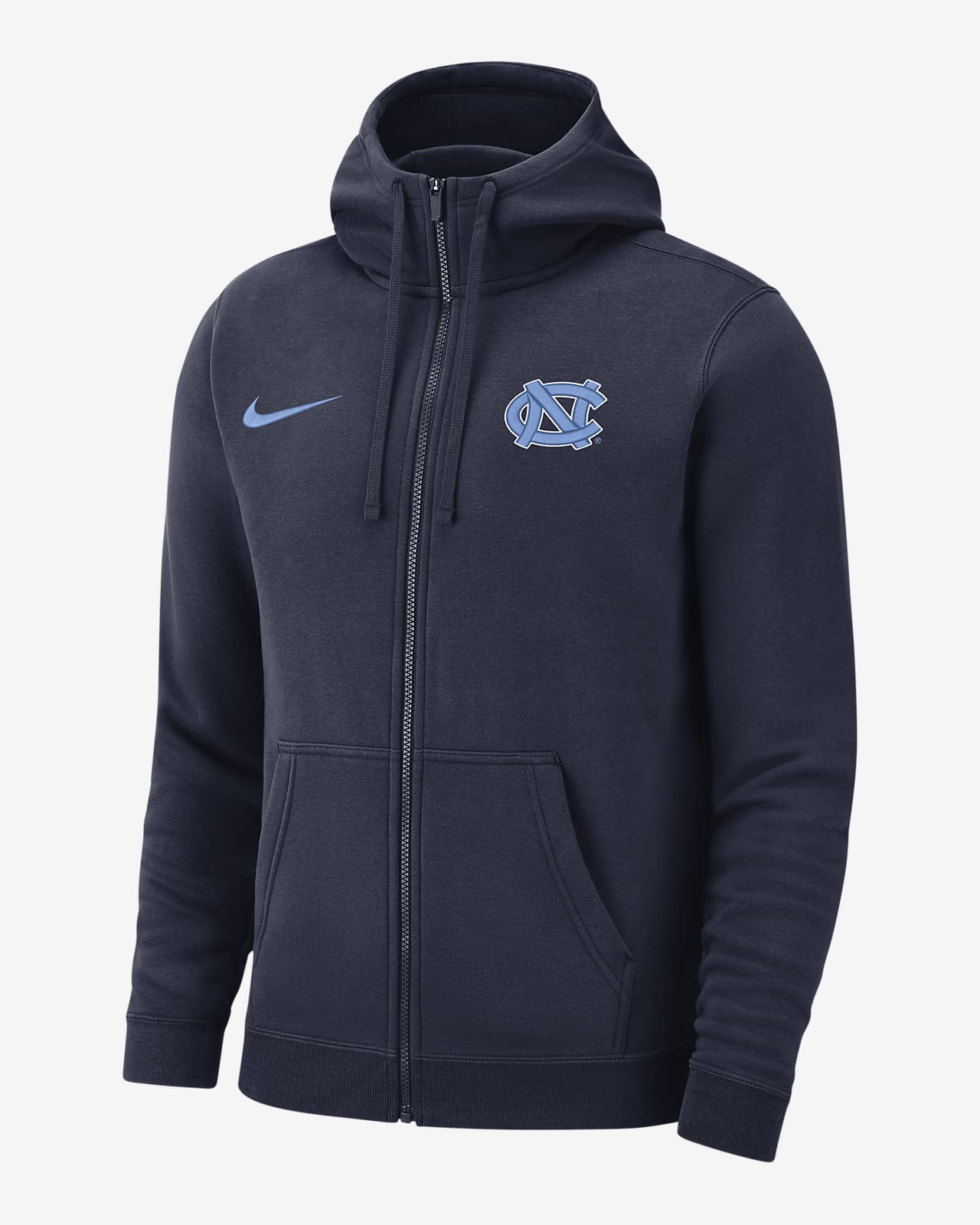 UNC Club Fleece Men's Nike College Full-Zip Hoodie