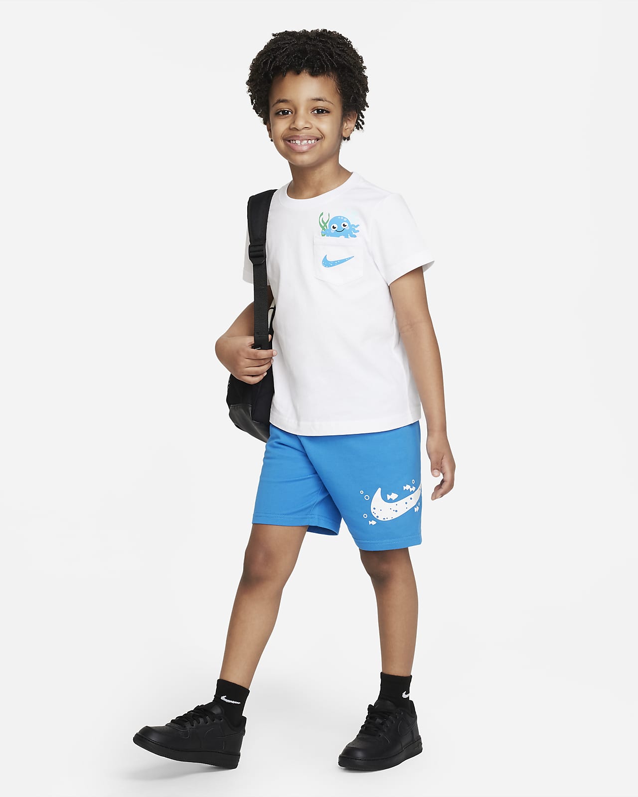 Nike Sportswear Coral Reef Tee and Shorts Set Younger Kids' 2-Piece Set.  Nike LU