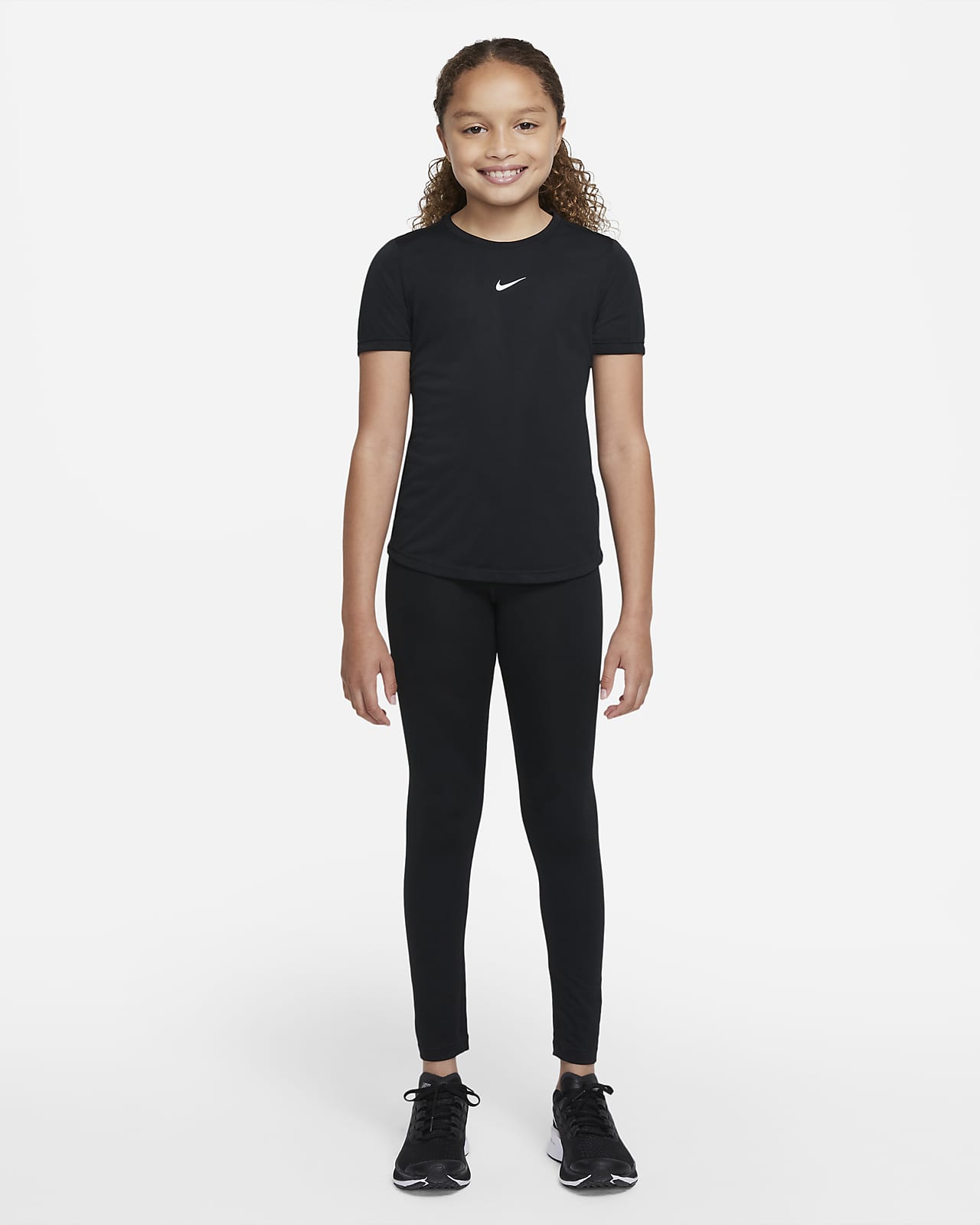 Nike One Big Kids' (Girls') Short-Sleeve Top.
