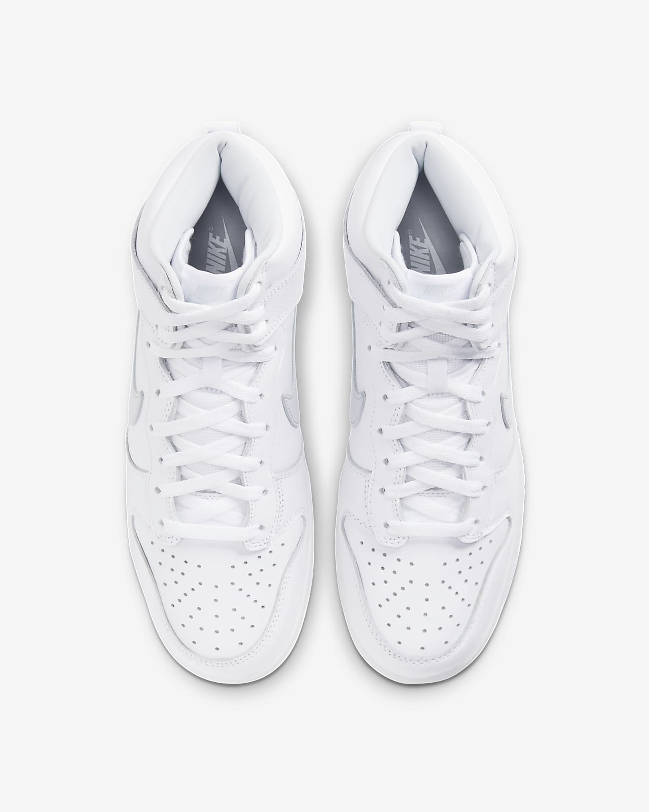 white nike dunk high