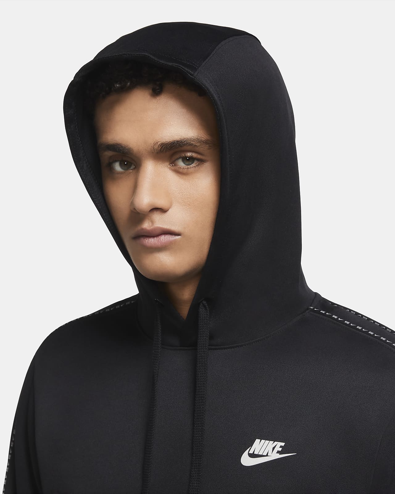 nike black logo hoodie
