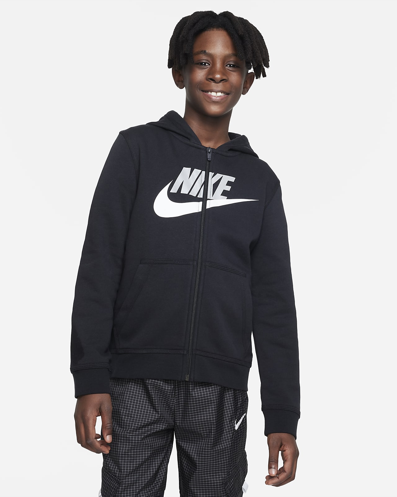 vrek Openbaren Pracht Nike Sportswear Club Fleece Hoodie met rits voor jongens. Nike BE