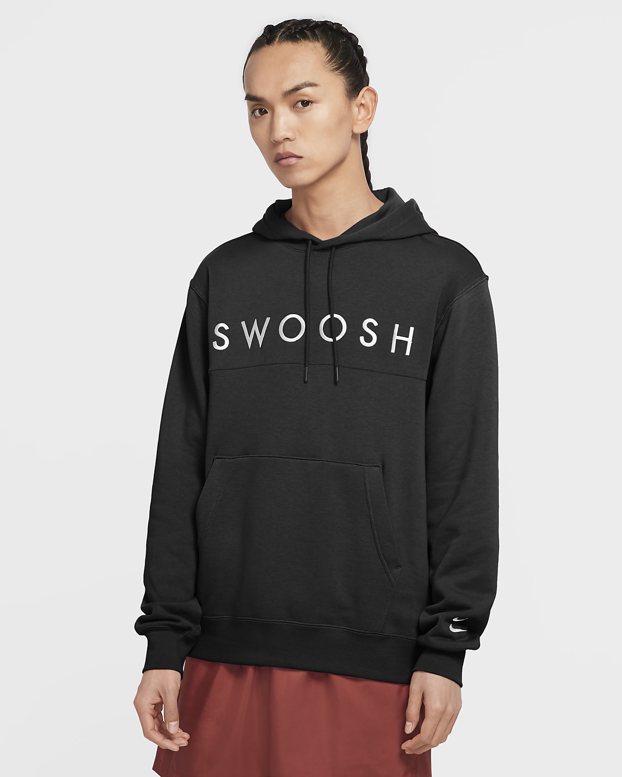 men's swoosh pullover hoodie