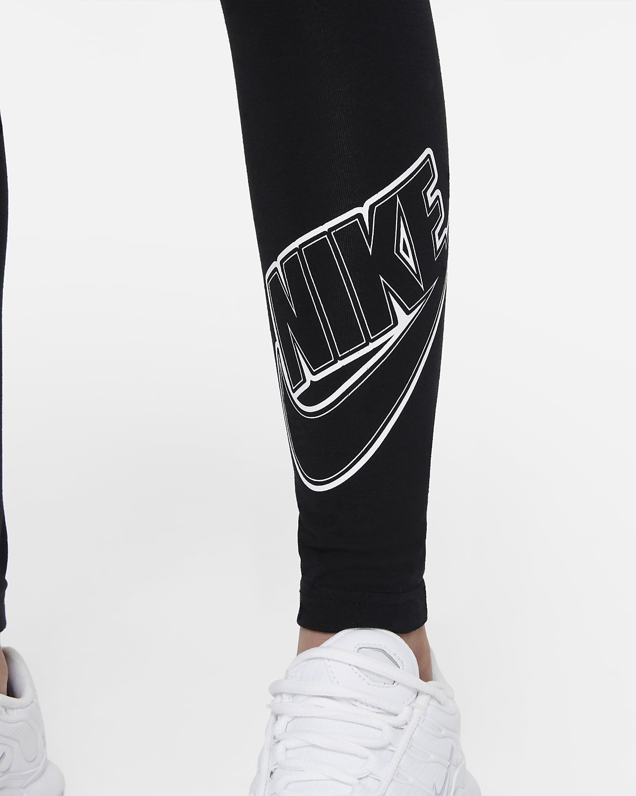 Nike Junior Girls' Sportswear Favourites GX Hi-Rise Tights Black / White