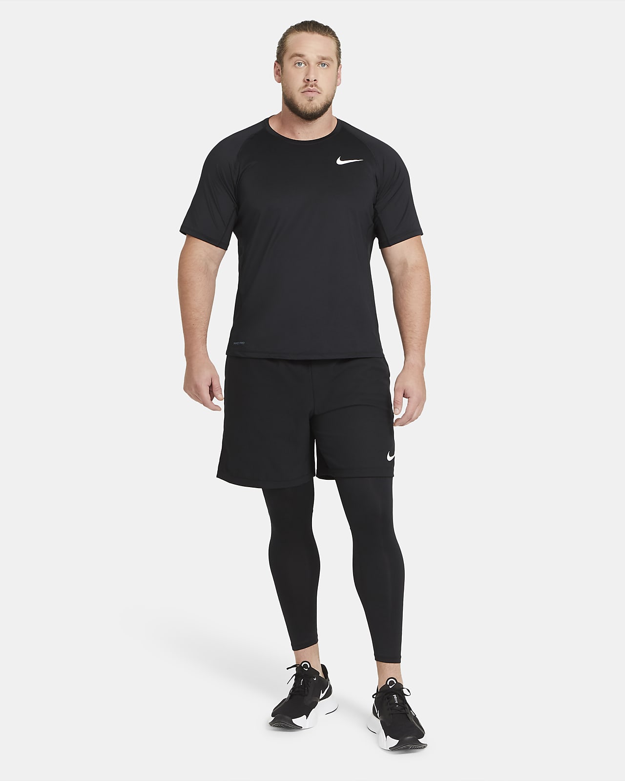 NIKE PRO 緊身長束褲(BV5642-010黑/灰配色) 籃球跑步吸濕排汗運動內搭