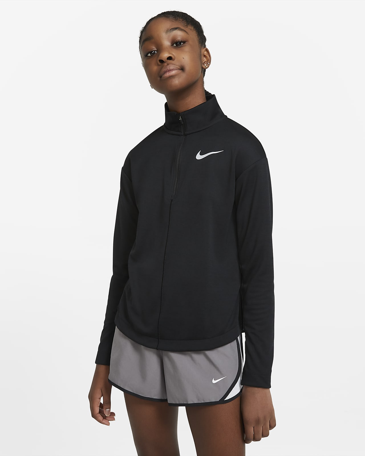2-Zip Long-Sleeve Running Top. Nike LU