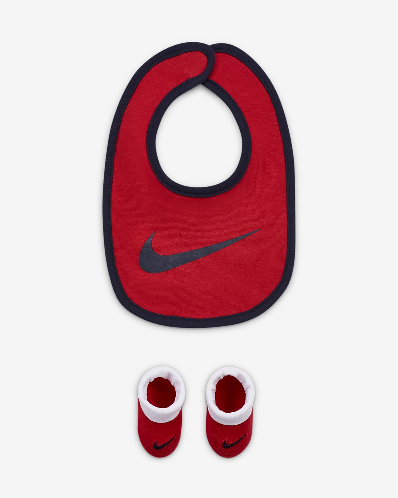 Nike Baby (06M) Bib and Booties Set.