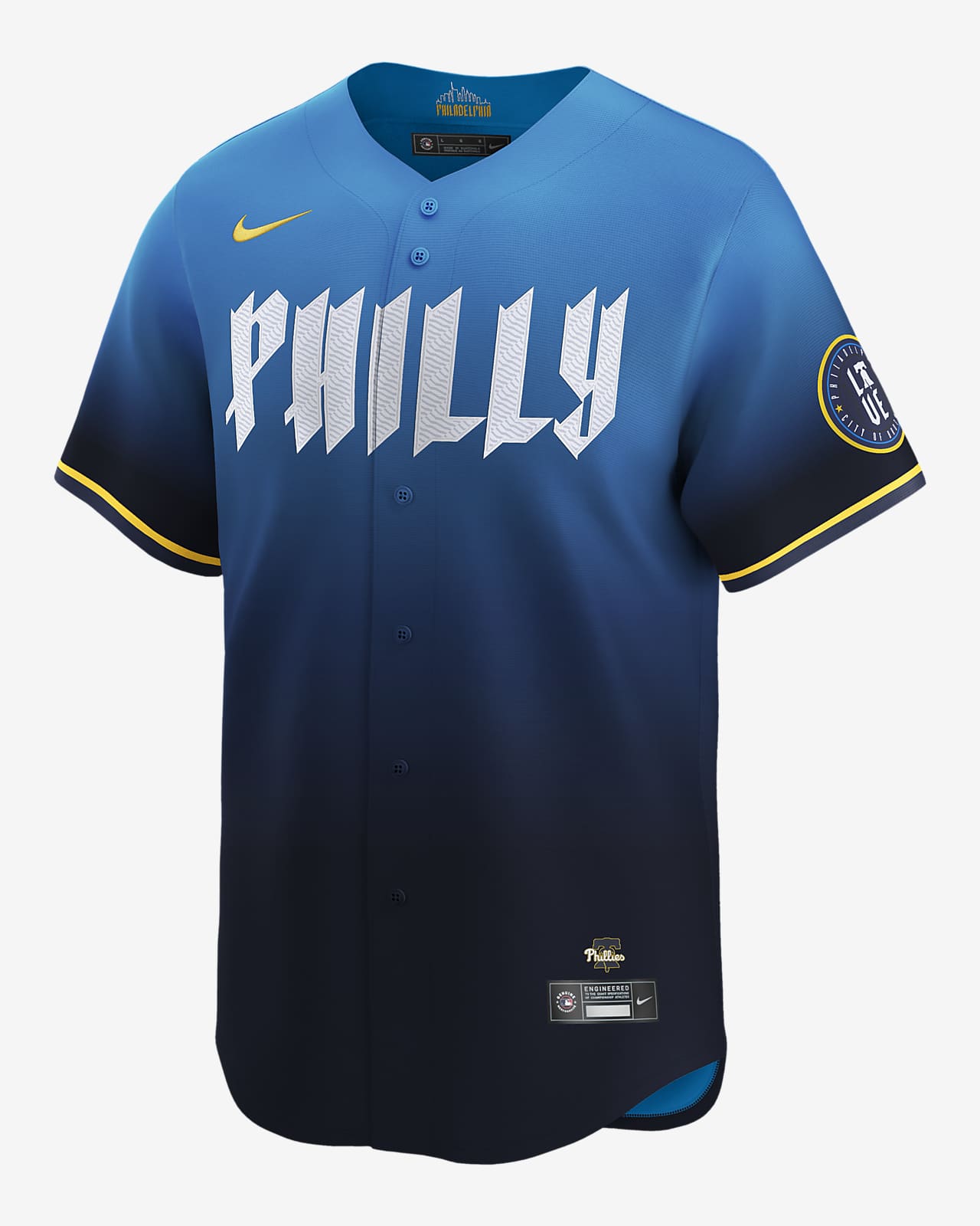 Jersey Nike Dri-FIT ADV de la MLB Limited para hombre Trea Turner Philadelphia Phillies City Connect