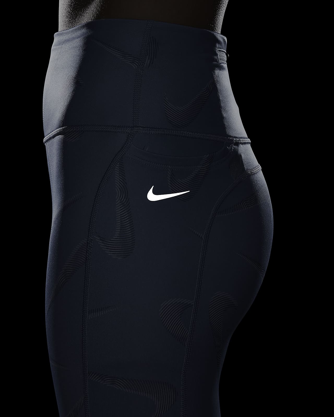 Nike Go Swoosh 7/8 Women's Running Tights - Black