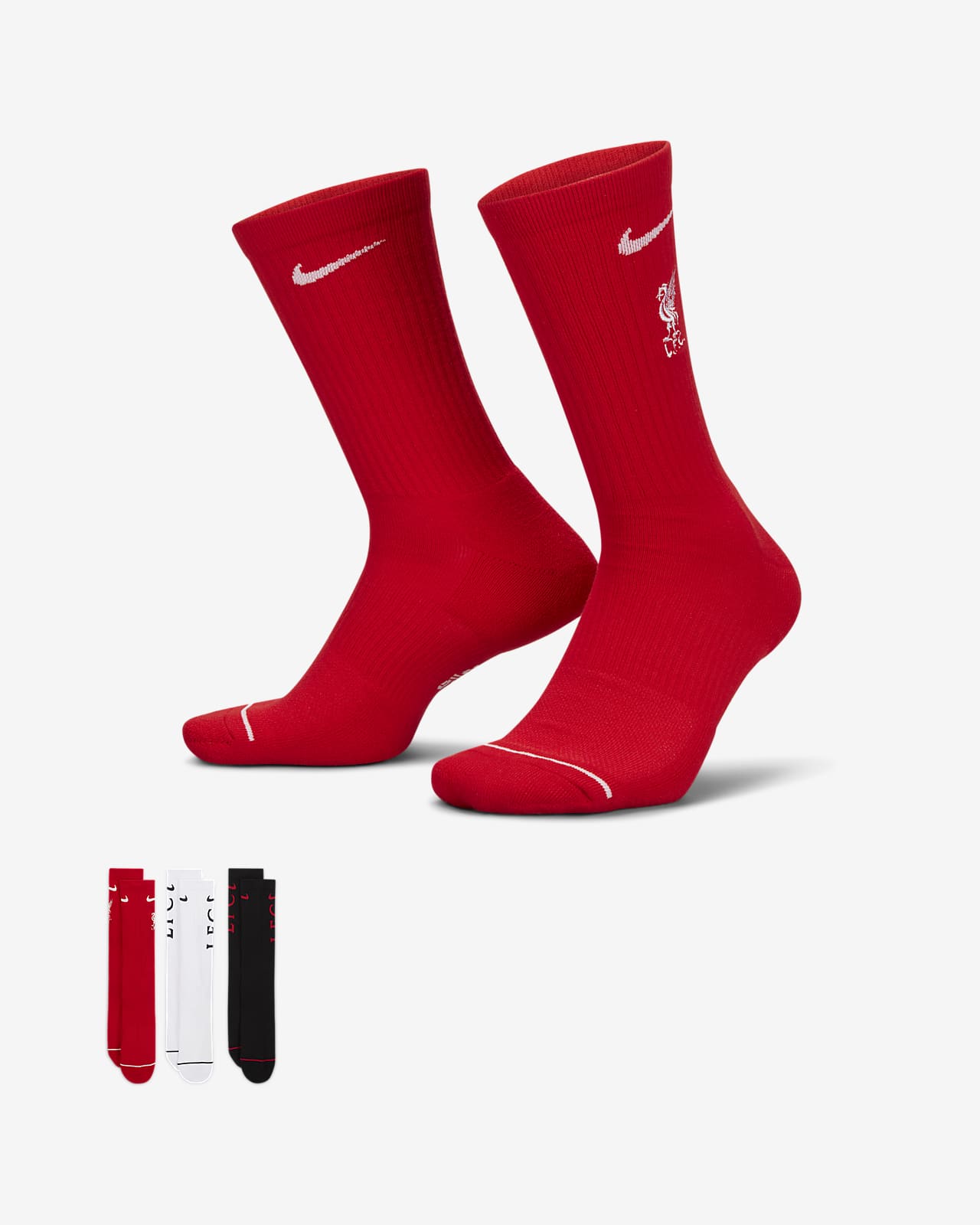 Κάλτσες Nike Everyday Λίβερπουλ (τρία ζευγάρια)
