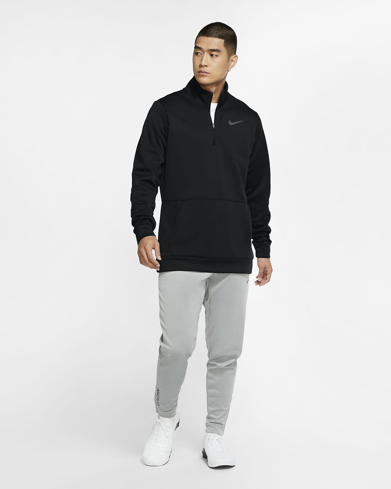 black nike quarter zip