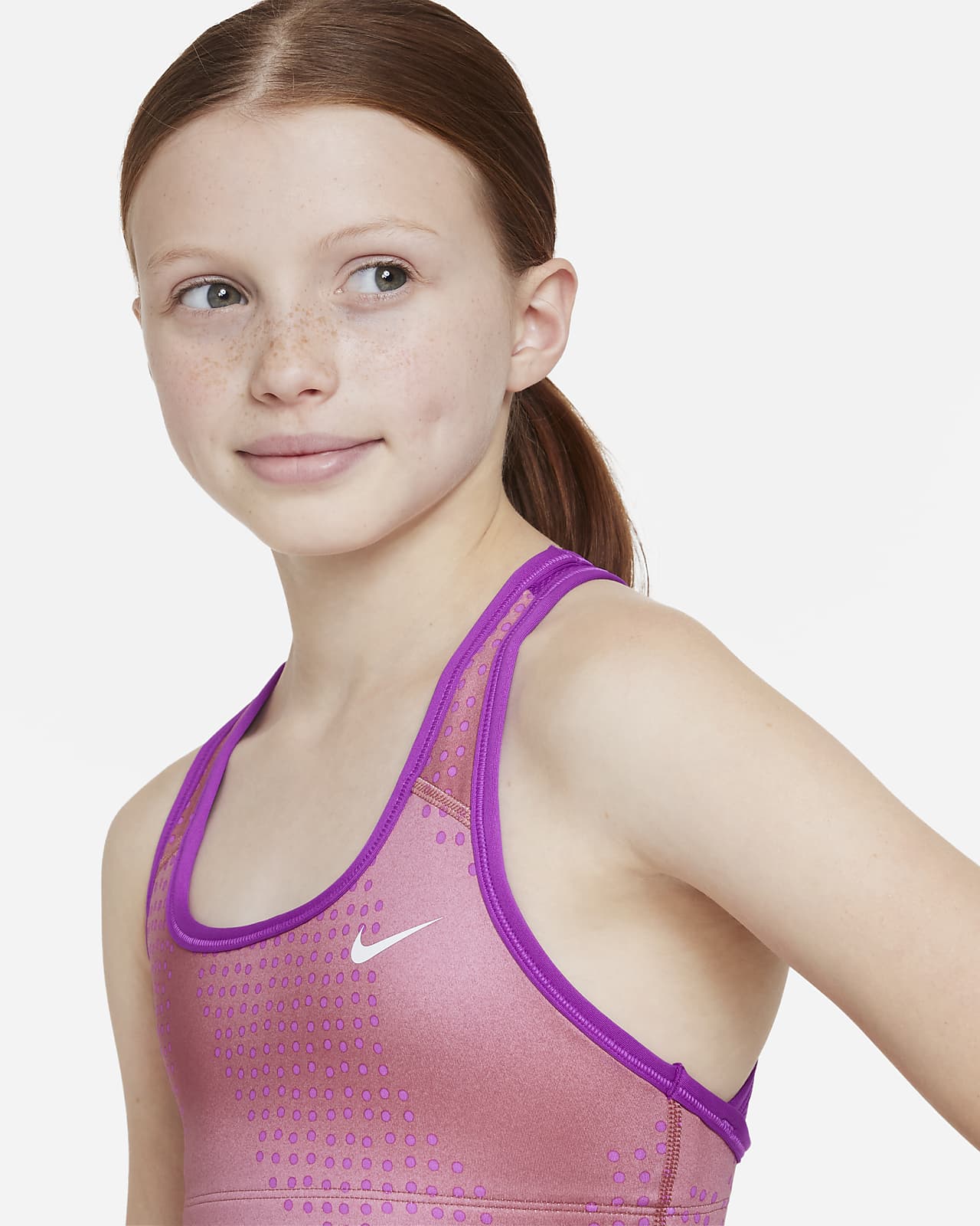 Nike Bra Girls Large Purple Sports Bra Dri-Fit Pro Training Gym Older Kids
