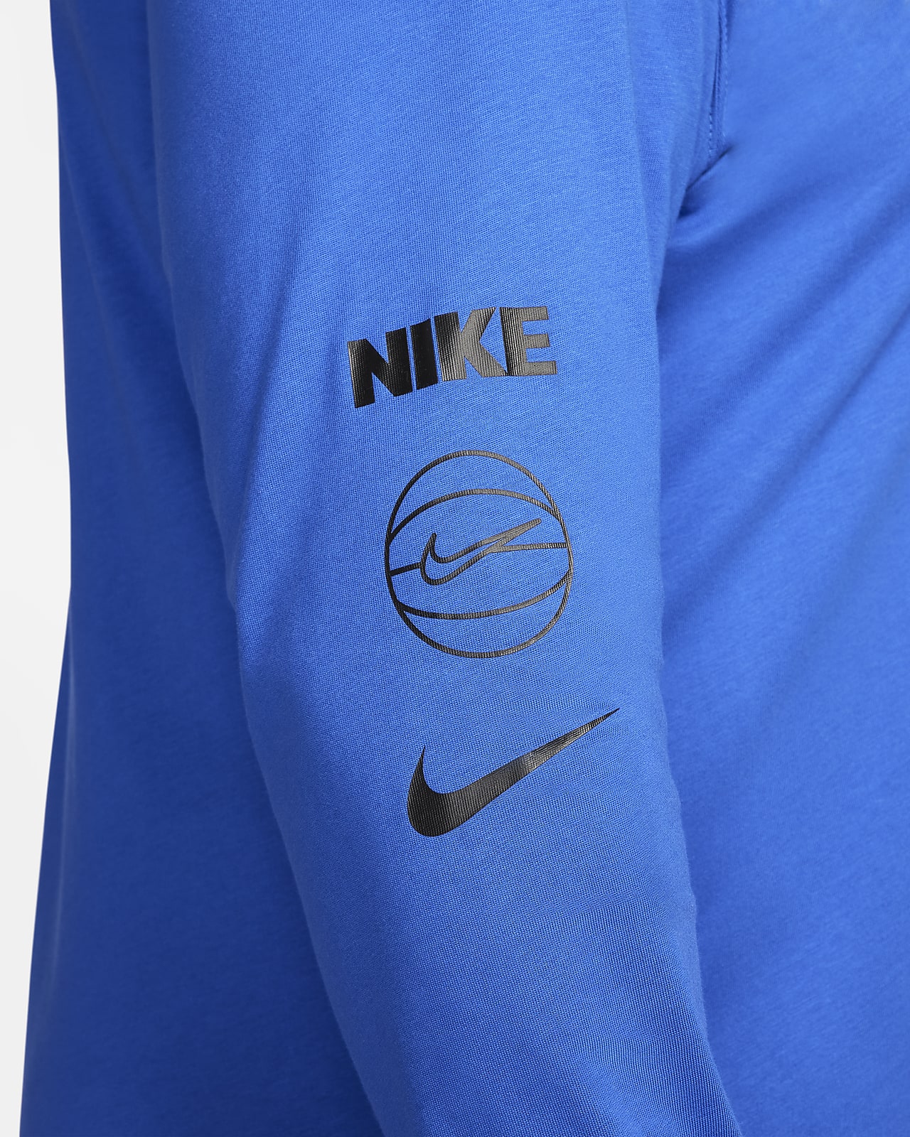 long sleeve blue nike shirt