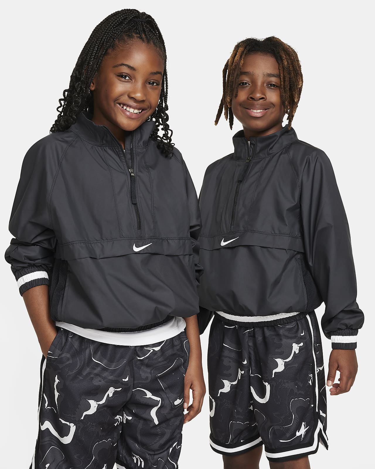 Veste Nike enfants/adolescent à capuche, unisexe taille L bleu gris doublé  noir