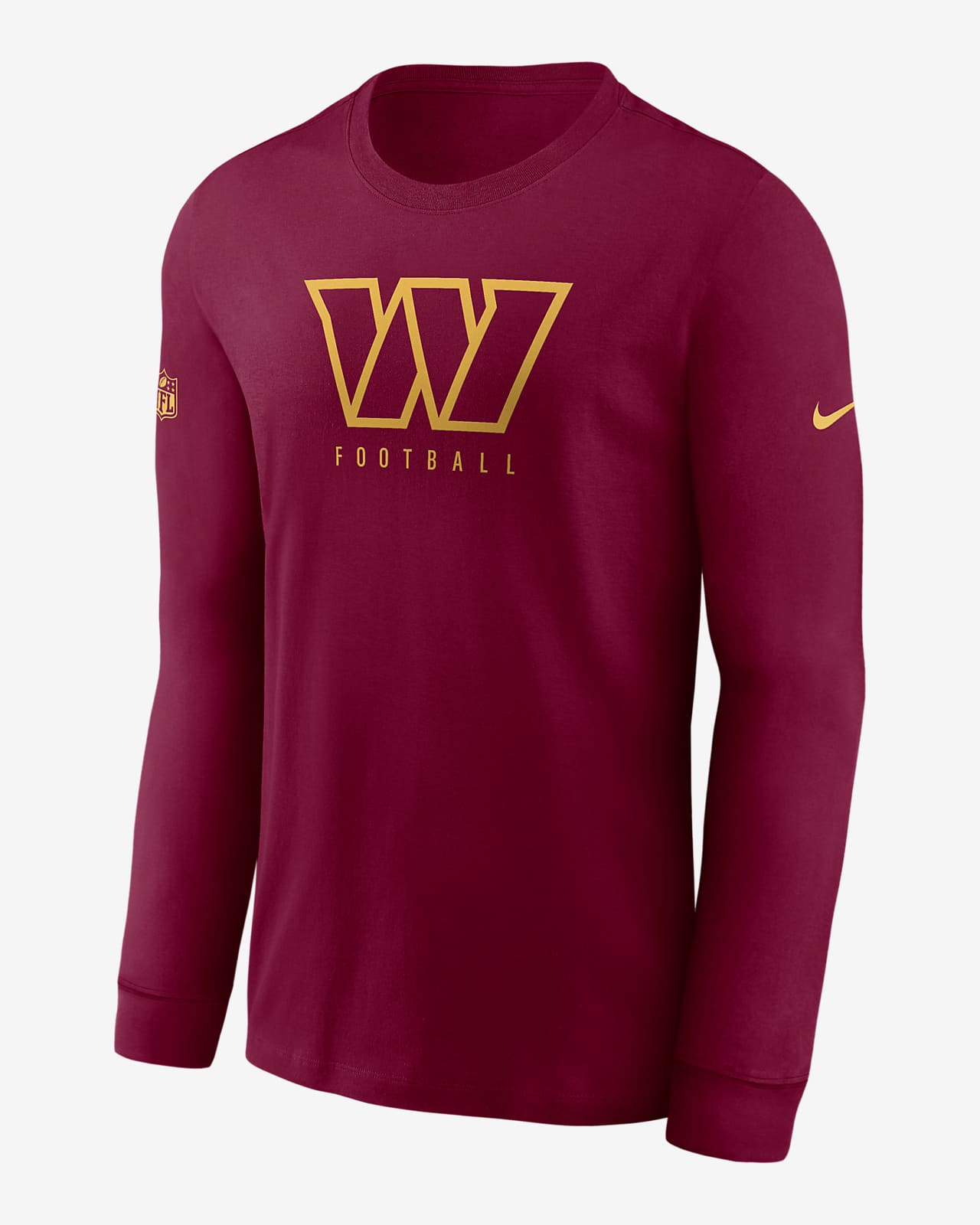 Men's Nike Burgundy Washington Commanders Sideline Coach Chevron Lock Up  Long Sleeve V-Neck Performance T-Shirt