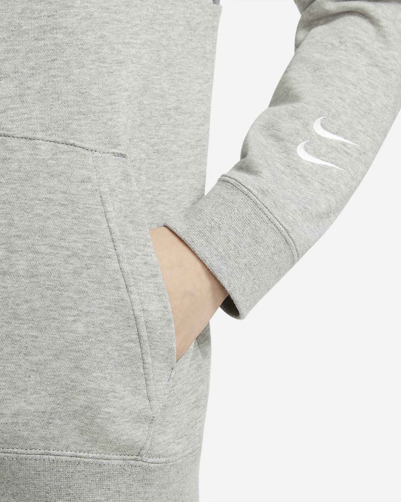 Sudadera con capucha de French Terry para niños talla grande Nike  Sportswear Swoosh. Nike.com