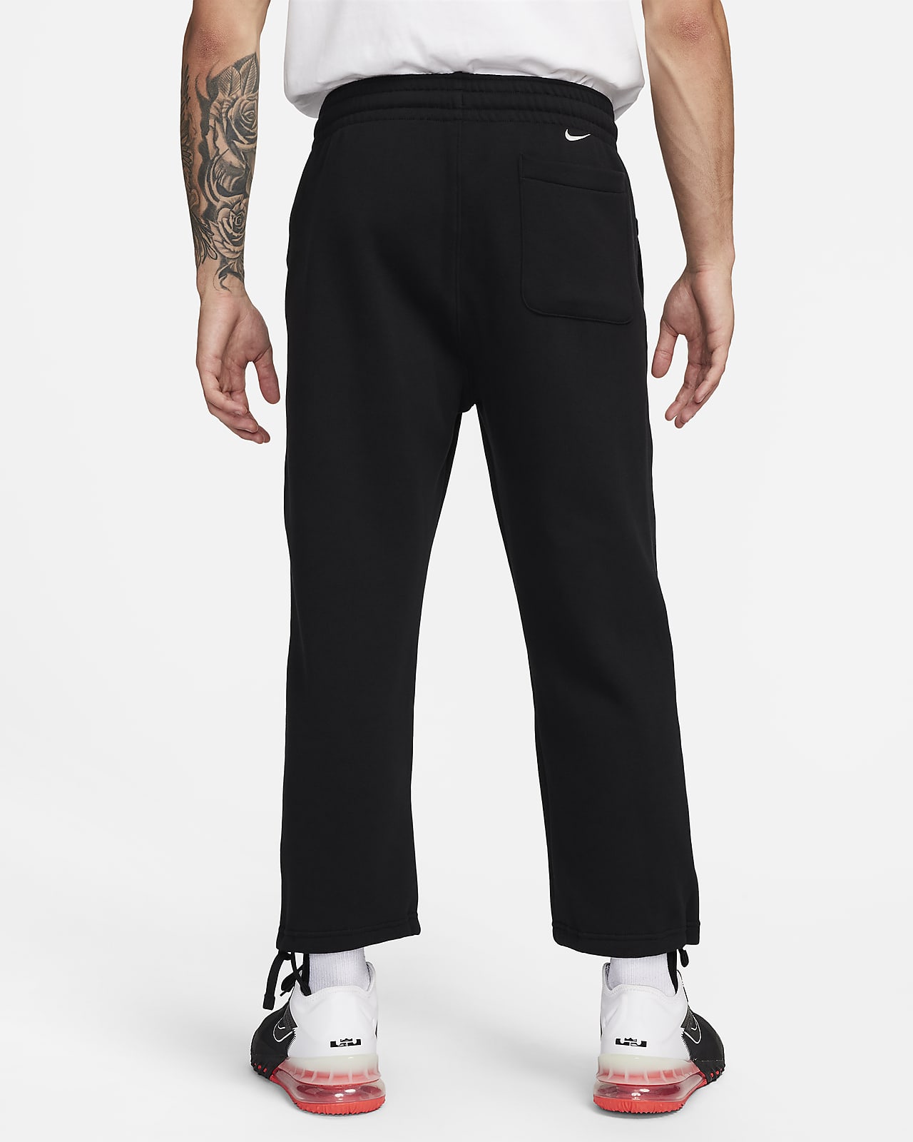 Pants de tejido Fleece con dobladillo abierto para hombre LeBron. Nike MX