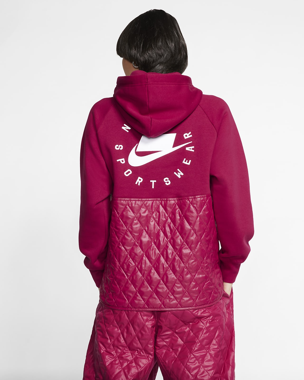 red nike hoodie womens