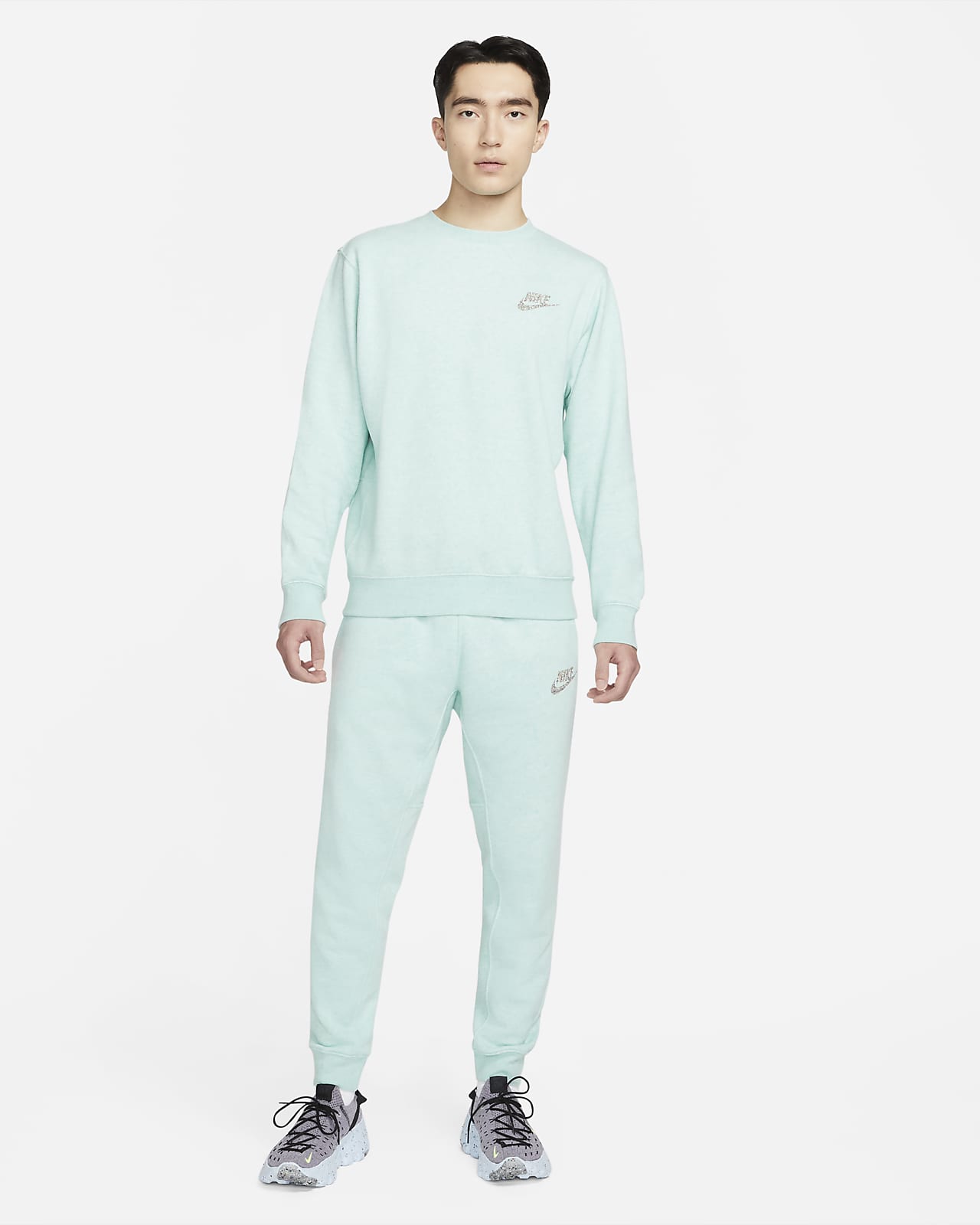 nike sportswear men's fleece crew