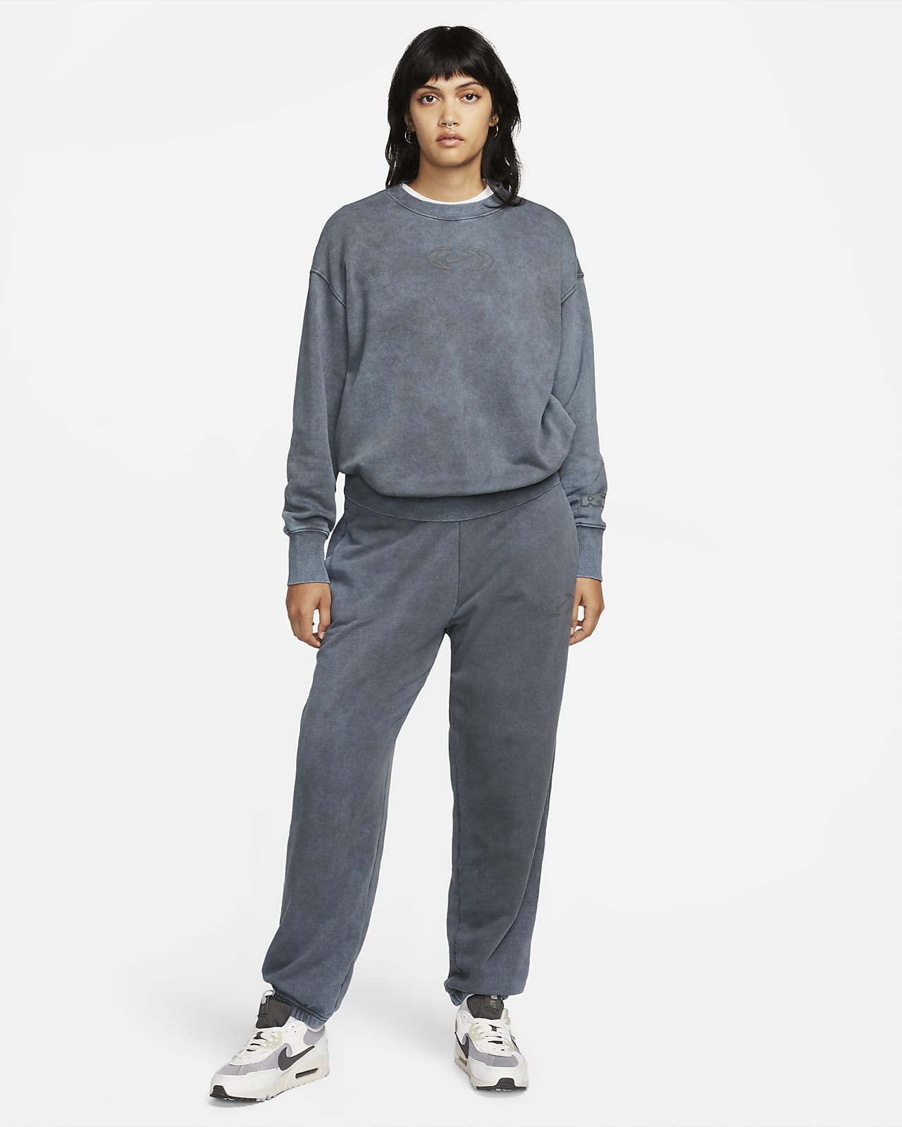 Nike Women's Sportswear Phoenix Fleece High-Waisted Joggers Grey Size M  196149275406