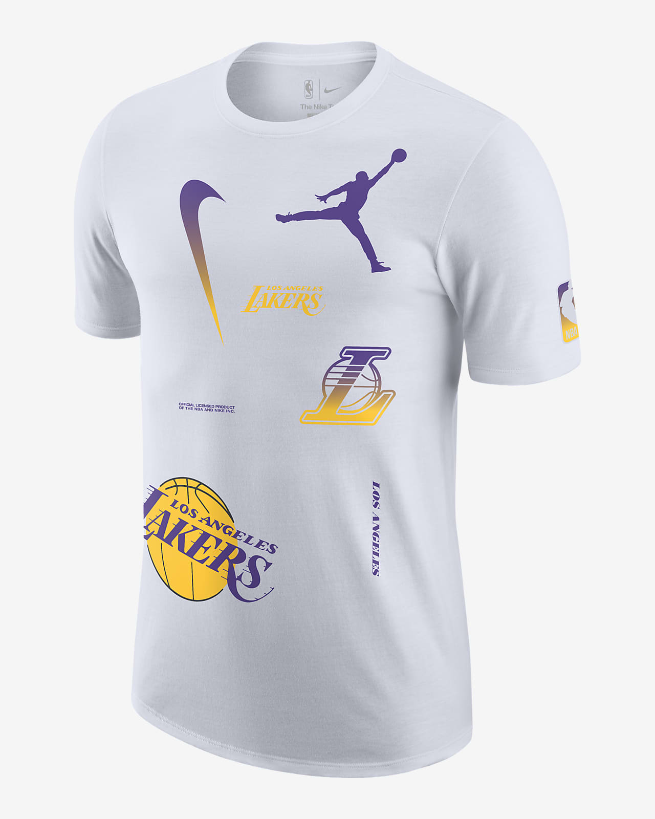 Los Angeles Lakers Courtside Statement Edition Mens Jordan Max90 Nba T Shirt Nike Sa 