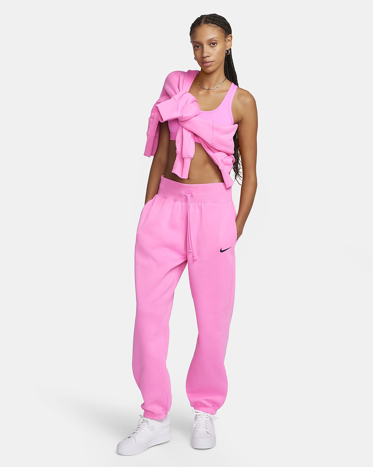 Nike Women's Fleece Sweatpants BV3472, Tech Sportswear Joggers, Cuffed Legs